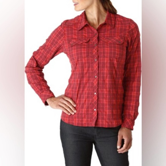 REI Tops - REI Co-op Northway Plaid Shirt Women's Snap Button up Red Size Large